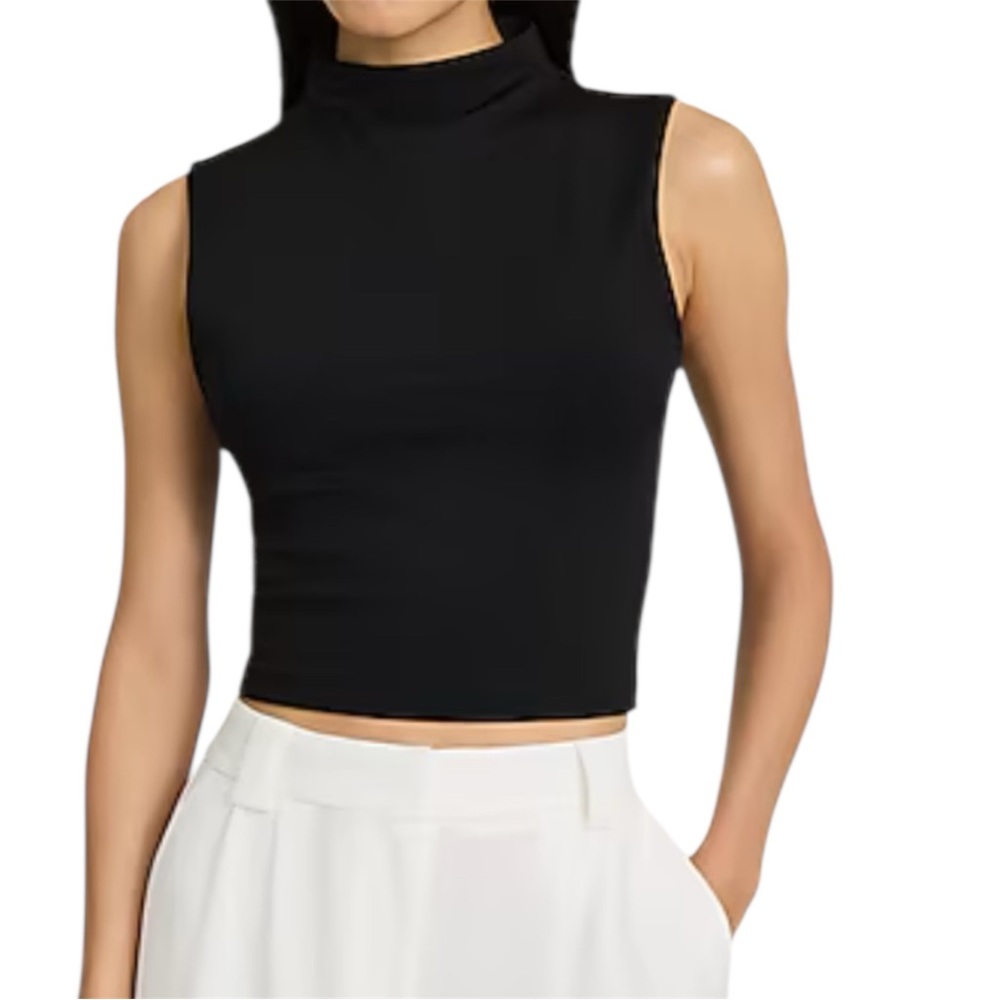 Express Body Contour High Compression Mock Neck Cropped Tank